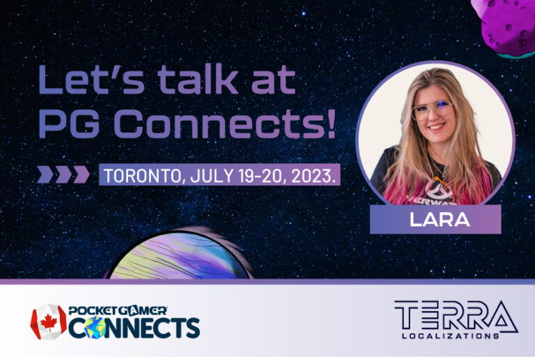 Let's talk at Pocket Gamer Connects Toronto! Terra Localizations