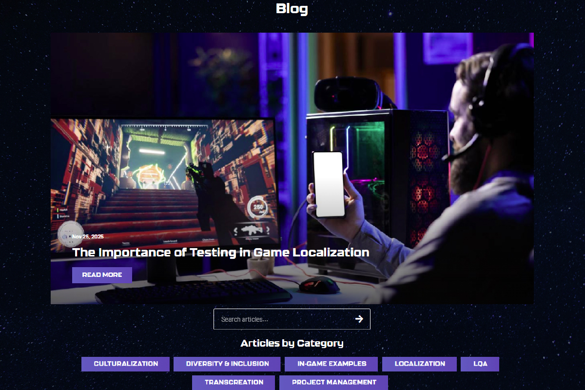 Blog Terra Localizations